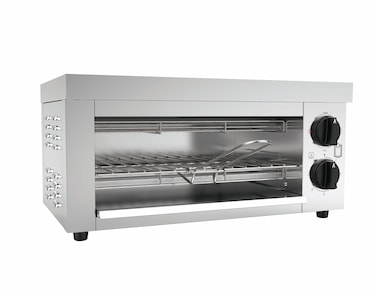 METRO PROFESSIONAL Tostadora / plancha GTO1002, acero inoxidable, 49,2 x 28 x 24,4 cm, 2000 W, con zona de cocción