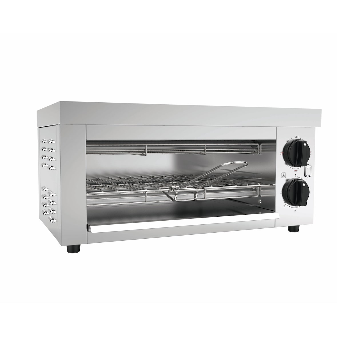 METRO PROFESSIONAL Toaster- / Überbackgerät GTO1002, Edelstahl, 49.2 x 28 x 24.4 cm, 2000 W, mit Kochzone