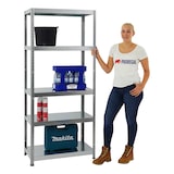 thumbnail of PROREGAL Étagère charge lourde STEEL EAGLE | HxLxP 180x80x40cm | 130kg par niveau | Galvanisé | Étagère robuste de Garage, Atelier