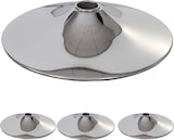 thumbnail of 4er-Set Fußteller Fußplatte Fuß für Barhocker Barstuhl Drehstuhl Esszimmerstuhl, chrom ~ Ø 45cm