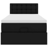 thumbnail of vidaXL Ottoman-Bett mit Matratzen & LEDs Schwarz 100x200 cm Kunstleder
