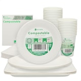 thumbnail of Vajilla biodegradable desechable 70 piezas