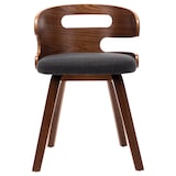 thumbnail of Chaises à manger lot de 6 gris foncé bois courbé et tissu Modèle Orion Plus