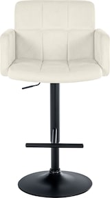thumbnail of CLP Barhocker Los Angeles Samt Samt HBT: 93x60x56 cm creme schwarz