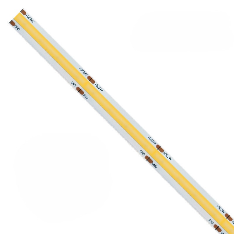 Tira LED COB IP65 monocolor de 5 m, 15 W/MT, 12 V, 3000 K
