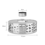thumbnail of Intirilife Teekannen Wärmer in SILBER - 15 x 5 cm - Gemusterter Edelstahl Tee Stövchen für hitzebeständige Teekannen Edelstahl Teewärmer