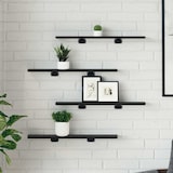 thumbnail of vidaXL Regalbrett 4 pcs Schwarz 60 x 10 x 1.5 cm Holzwerkstoff
