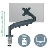 thumbnail of Leitz, Bras pour écran PC,  Support pour moniteur jusqu'à 32",  Leitz Ergo, à faible encombrement, Gris, 64890089