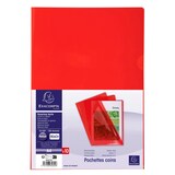 thumbnail of Exacompta 660575E 10x Packung mit 10 Aktensichthüllen aus glattem und festem PVC 130µ, für Format DIN A4 - Rot