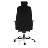 thumbnail of Bürodrehstuhl 24/7 mit Kopf- und Armlehnen, gepolstert, Lordosenstütze, Alu Fußkreuz, schwarz