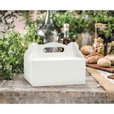 thumbnail of 10 Tortenschachtel mit Griff 19x14x9cm lebensmittelechte Faltschachteln Pappschachteln Torten Kuchen Geschenke Schachteln Tortenkartons Hochzeit Weiß