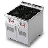 thumbnail of Cucina induzione 4 zone. Piano di cottura in vetroceramica. Struttura in acciaio Inox. Misure 80x70,5 h90 cm. Modello PCI-78ET