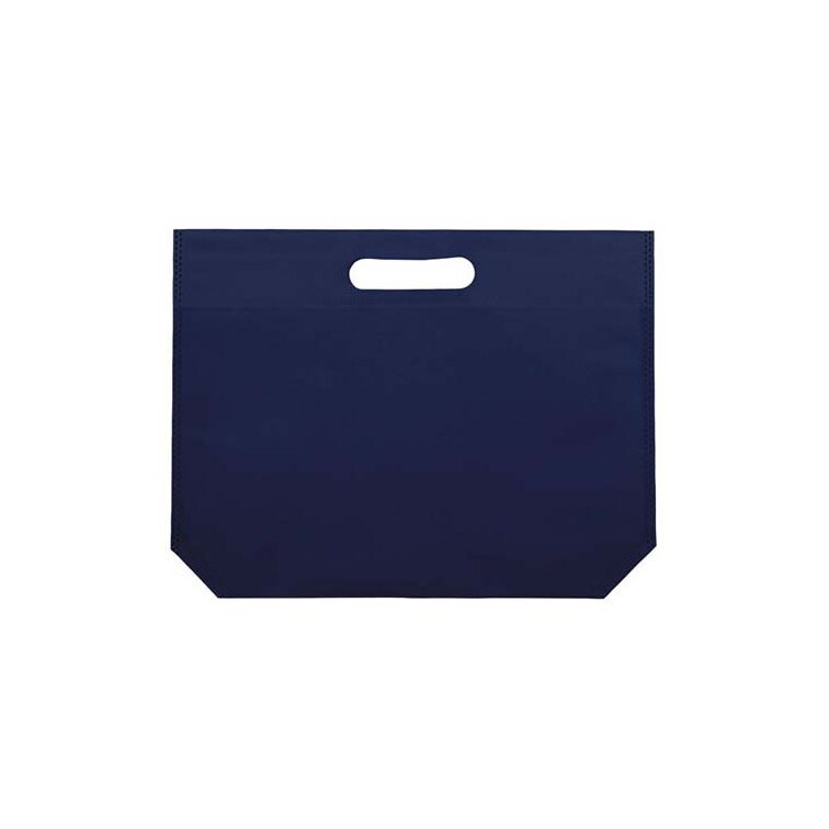 MONOUSO - Vliesstofftasche Gestanzten Griffen Marinblau 34+8x26cm (200 Stück)