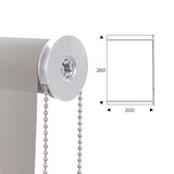 thumbnail of Rocada cortina enrollable 200cm largo x 260cm alto  - cortina color perla lino con mecánico blanco