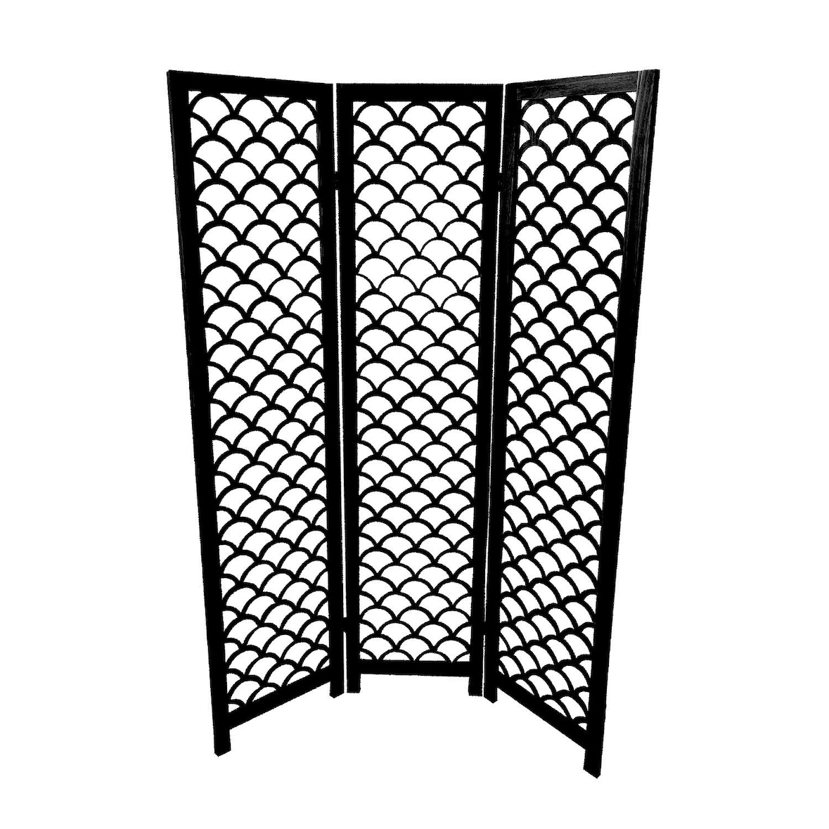 Tela de madeira preta Kapalua preto 2x120x170cm 7house