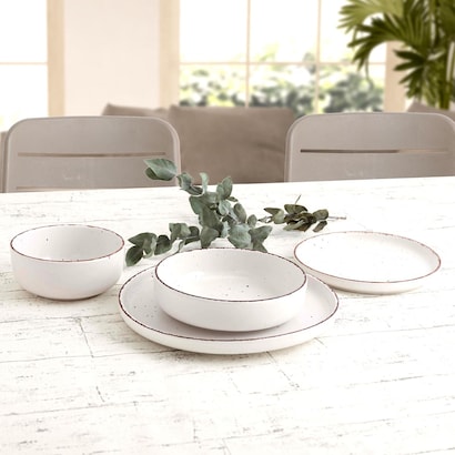 Quid Duna Tafelservice Keramik 12 teilig für 4 Personen Beige