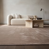 thumbnail of Teppich Waschbar Uni Modern Esszimmer Flur Beige 80x150 cm OEKO-TEX Fußbodenheizung geeignet Schadstoffgeprüft – LECH von Kadima Design