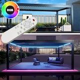 thumbnail of Pergola bioclimatica 6x3m apertura lamelle motorizzata con impianto led rgb - Antracite