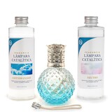 thumbnail of Confezione risparmio lampada catalitica Blue Diamonds + Fragranza Cotton Clean (200ml) + Detergente neutro (200ml) + Stoppino di ricarica