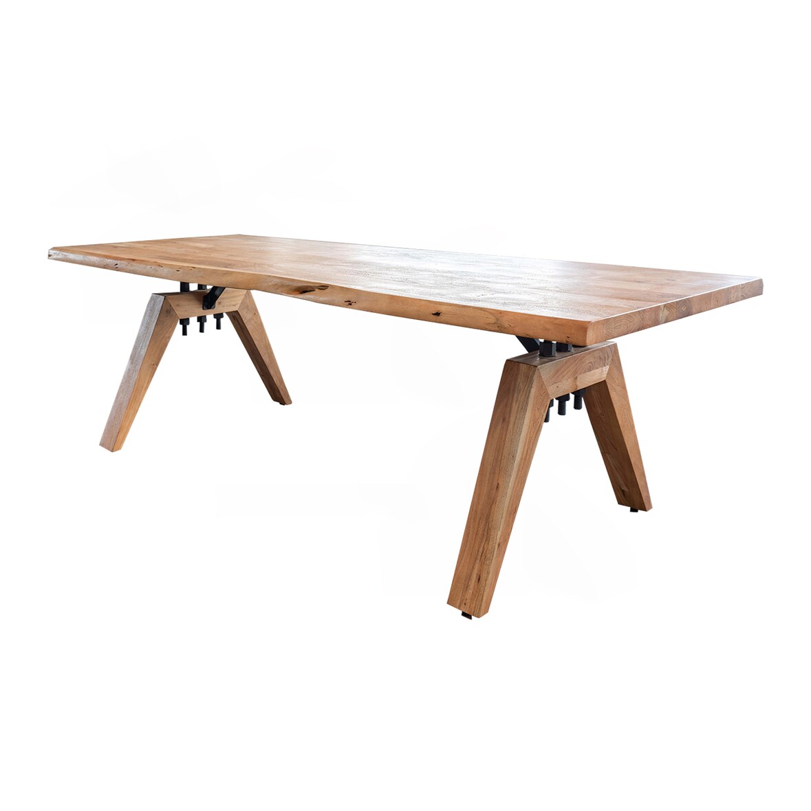 KAWOLA Esstisch WOODY Akazie massiv Natürliche Baumkante 240x100cm