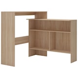 thumbnail of vidaXL Bartisch mit 2 Tischplatten Eichenoptik 130 x 40 x 120 cm