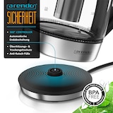 thumbnail of Arendo Wasserkocher, Edelstahl oder Glas, Temperaturanzeige & Warmhaltefunktion