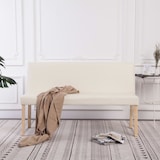 thumbnail of Sitzbank PHIL 139,5 cm Cremeweiß Kunstleder | Küchenbank Esszimmerbank Flurbank mit Rückenlehne