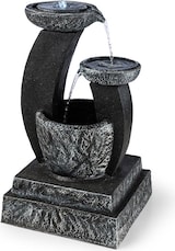 thumbnail of Fantaghiro Zierbrunnen Gartenbrunnen 3W Solar LED Polyresin Steinoptik Schwarzer Schiefer