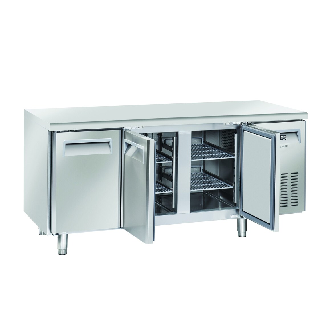 Cool Head tavolo congelatore, acciaio inox, 1800x600x850mm, ripiani regolabili, acciaio
