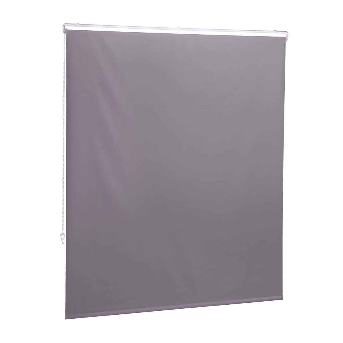 Relaxdays Duschrollo, 140x240 cm, Seilzugrollo für Dusche & Badewanne, Decke & Fenster, Badrollo wasserabweisend, grau