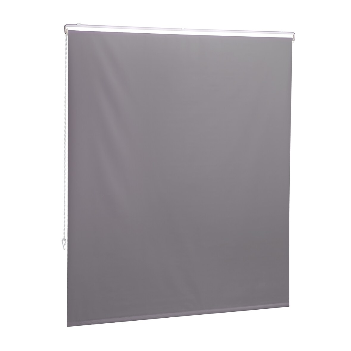 Relaxdays Duschrollo, 140x240 cm, Seilzugrollo für Dusche & Badewanne, Decke & Fenster, Badrollo wasserabweisend, grau