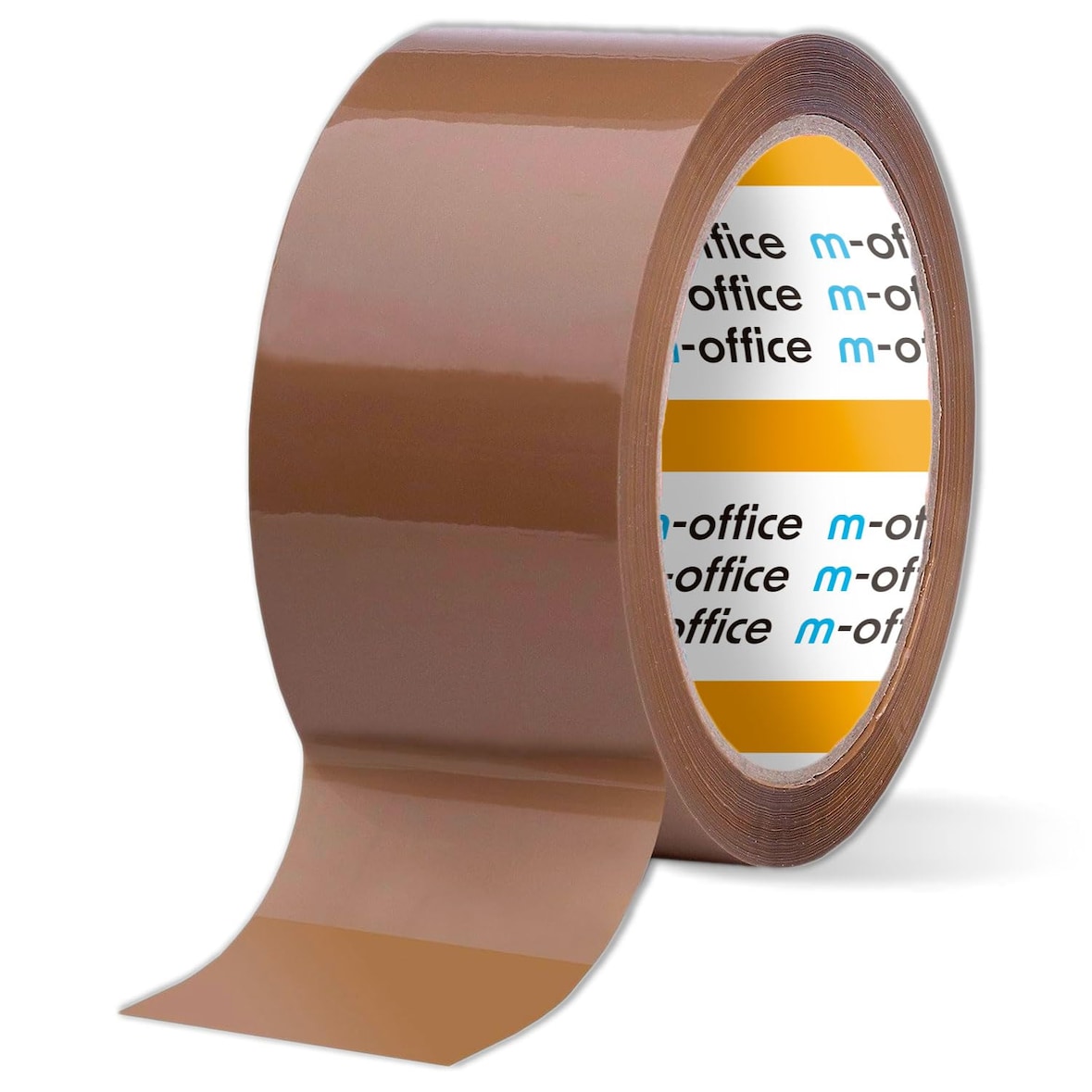 m-office Cinta Adhesiva, Cinta Adhesiva Marrón de Embalar, Rollo de Cinta para Embalaje de Cajas, Envíos y Mudanzas (3 und, 36mm x 120m)