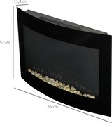 thumbnail of Chimenea Eléctrica de Pared Estufa Eléctrica Calentador 900/1800W Mando 7 Color