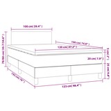 thumbnail of vidaXL Boxspringbett mit Matratze & LED Blau 120x190 cm Stoff