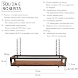 thumbnail of Prateleira FLOWERS suspensa no teto CASTANHO comprimento 95 cm com correntes para flores suporte de vidro vertical para jardim bar cozinha por Yelloo