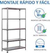 thumbnail of SimonRack Metalen stelling, 2000x1200x400 mm, 5 niveaus, metalen legbord, 200 kg buigpunt, Galvaniseerd - Simonclick