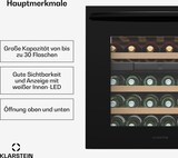 thumbnail of Klarstein Vinoline 30 Built-In Duo Weinschrank | 30 Flaschen | integrierbar | LED | leise Schwarz