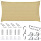 thumbnail of tectake Sonnensegel Sunny, wetterfestes HDPE-Material mit UV-Schutz - 2 x 4 m Sand