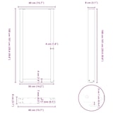 thumbnail of Helloshop26 - Juego de 2 patas ajustables para mesa de bar en forma de U 40 x 100-101 cm estética moderna acabado mate en acero 02_0057469