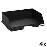 thumbnail of EXACOMPTA Vaschetta portacorrispondenza in orizzontale Combo Maxi 11214D, in PS, (PxlxAlt) 25,5x36,5x10,3 cm, capacità 750 fogli, Nero. Conf.da 4 pz.