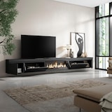 thumbnail of Mueble TV, Televisión, Muebles de salón, almacenaje, 368x35x45cm, Chimenea eléctrica XXL, Colgado, Suspendido| Estilo Moderno, Negro _514_1167