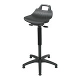 thumbnail of PROREGAL Stehhilfe Denver Hoch, Sitzhöhe 61-86cm, Ø 63cm, Tragfähigkeit 110kg, Kunststoff-Fußkreuz mit Gleiter, Rückenstütze, Tragegriff, Schwarz