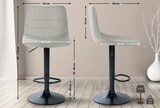 thumbnail of Barhocker Lex Stoff creme/schwarz