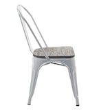 thumbnail of Décoshop26 - Chaise de salle à manger style industriel factory métal gris et assise en bois 04_0002024