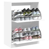 thumbnail of vidaXL Schuhschrank mit 2 Klappen Weiß 80x42x108 cm
