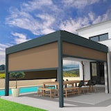 thumbnail of Store screen Cayo 4,00x2,50 M Motorisé Télécommande Intersun, Armature Gris Anthracite, Toile Taupe