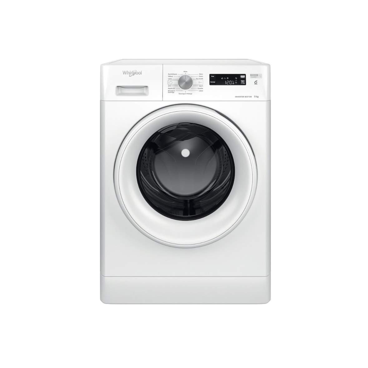 WHIRLPOOL lave-linge frontal 9kg 1200 tours/min FFSP9269WFR