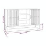 thumbnail of Helloshop26 - Buffet Sideboard Kommode Kleiderschrank Aufbewahrungsmöbel Organizer für Küche Wohnzimmer Lounge 105 x 30 x 65 cm 02_0030189