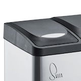 thumbnail of SVITA TC2Combo26 keukenemmer 26 liter 8L + 18L gecombineerde dubbele afvalbak 2-delige afvalscheiding pedaalemmer zilver