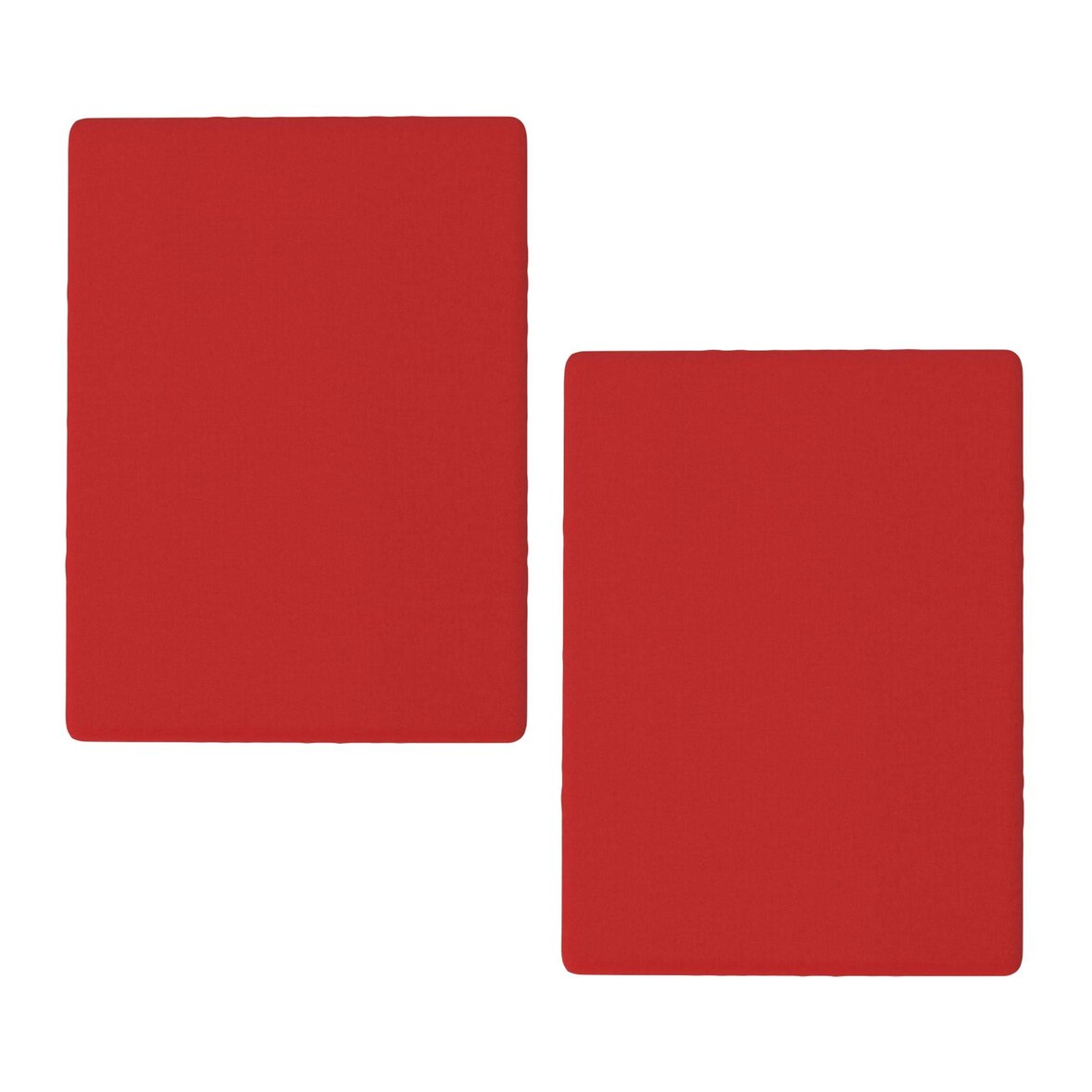 Benetton - Conjunto de 2 lençóis com elástico medindo 160x200cm + 30cm para uma cama de 1,60m na cor Vermelho Arco-Íris.